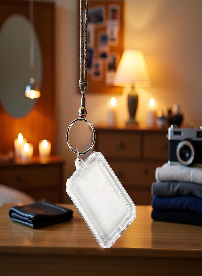 Tnyvm Transparent Acrylic Keychain Frame - Double-Sided Photo Insert Keyring, Picture Snap-In Holder, Photos, Ideal DIY Gift for Keepsakes and Souvenirs, Frames（7.6 * 5.6cm ） - Image 5